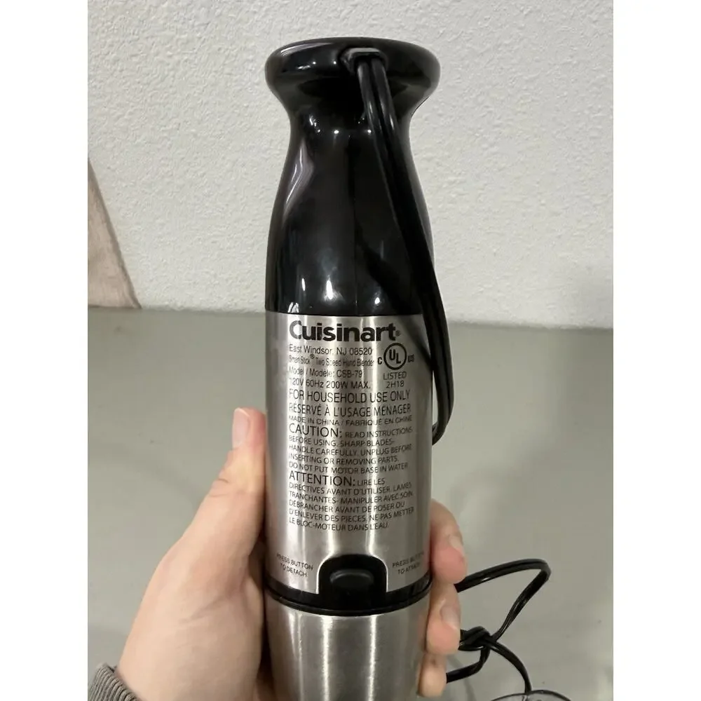 Cuisinart Smart Stick Immersion Blender Chopper Whisk Accessories Model - CSB-79 - Picture 5 of 6